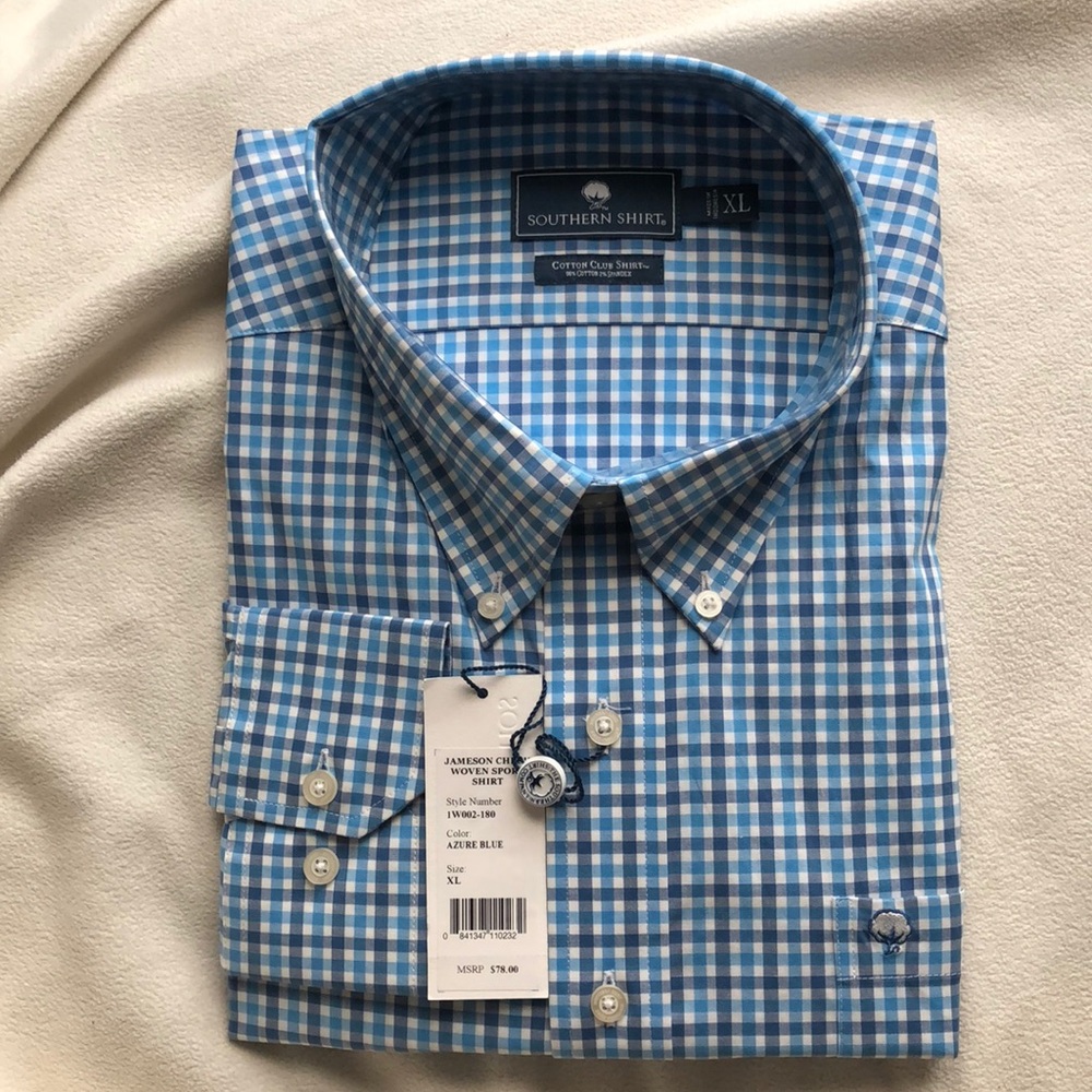 SOUTHERN SHIRT COMPANY check woven sport shirt